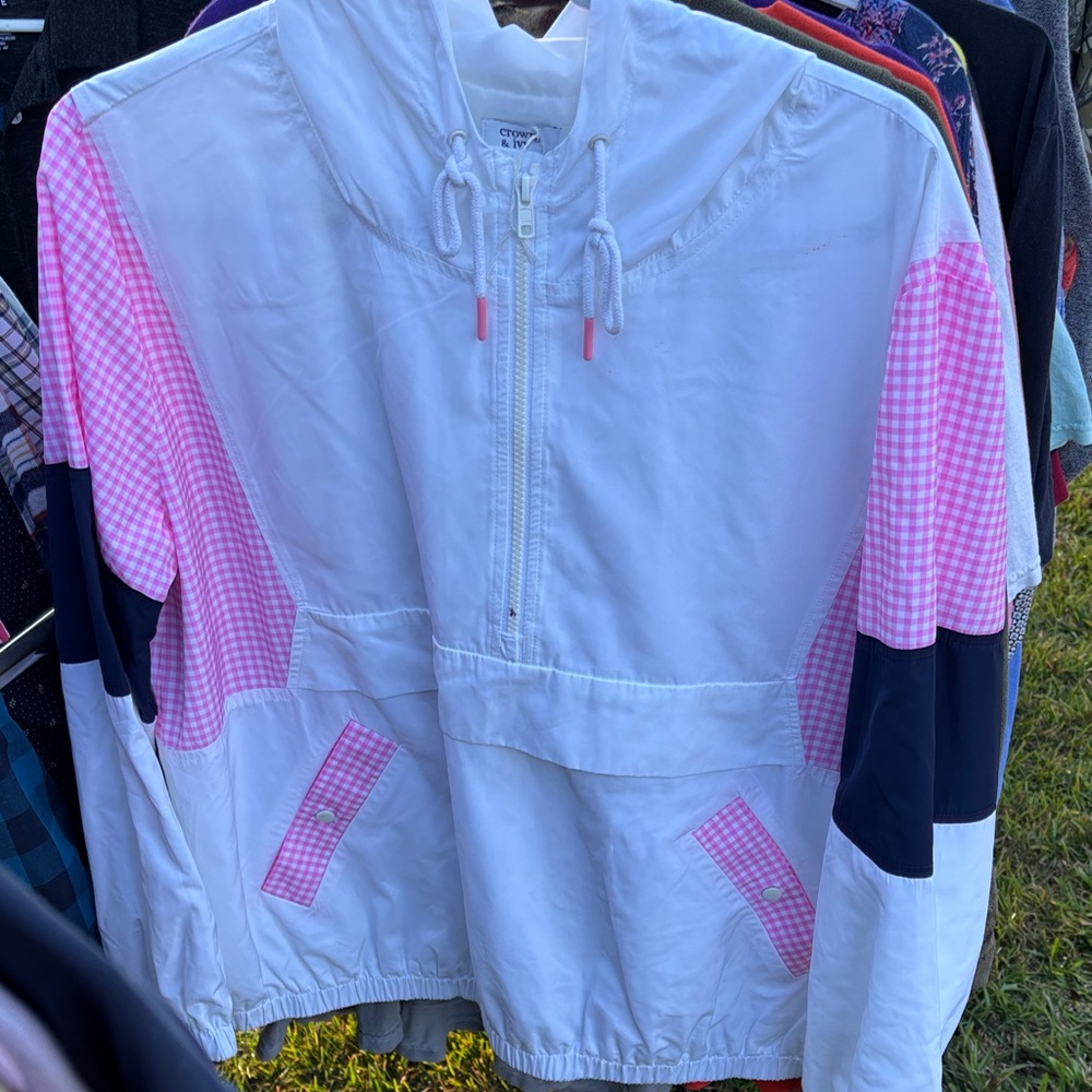 Crown & Ivy White and Pink Jacket